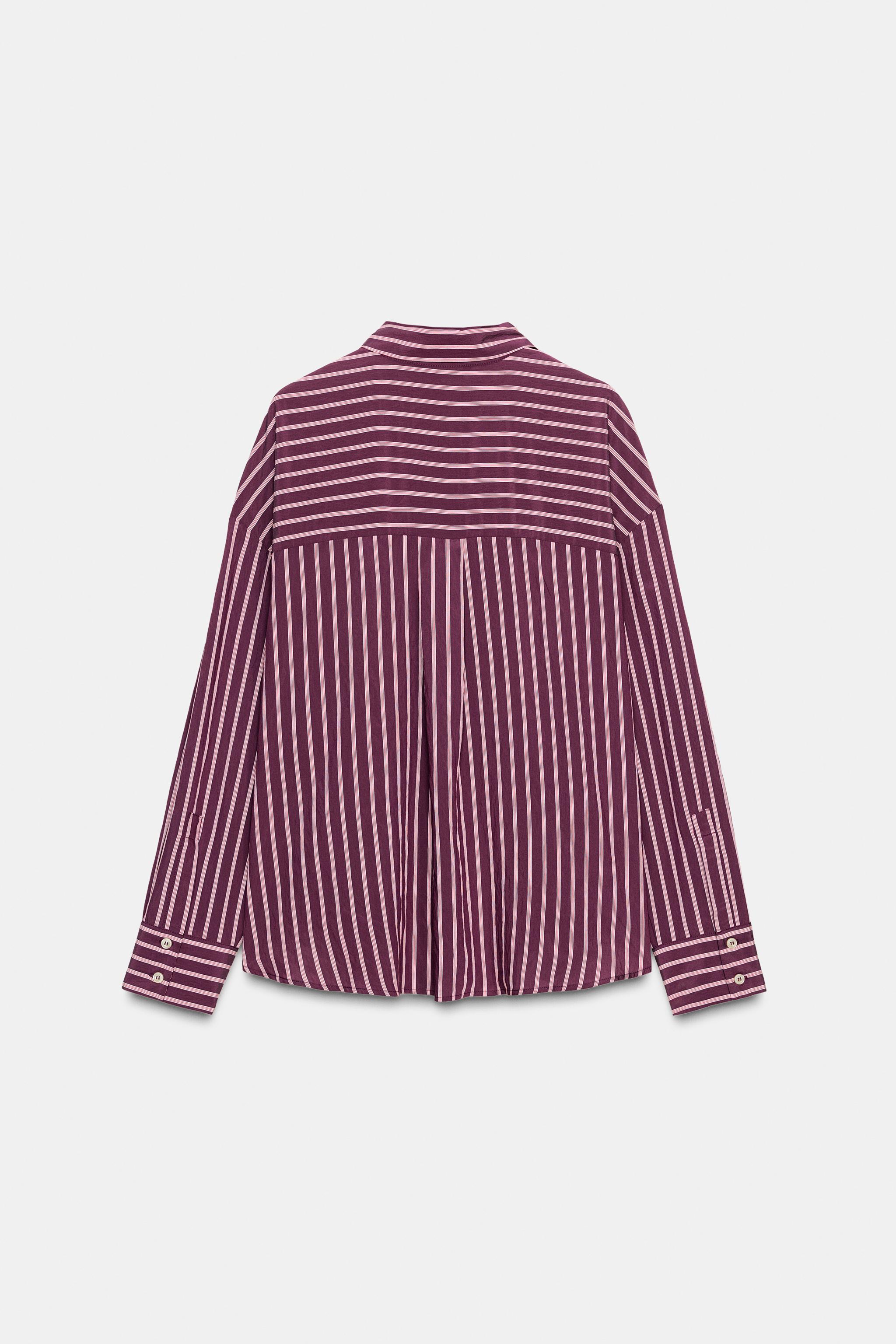 CHEMISE OVERSIZE EN POPELINE À RAYURES